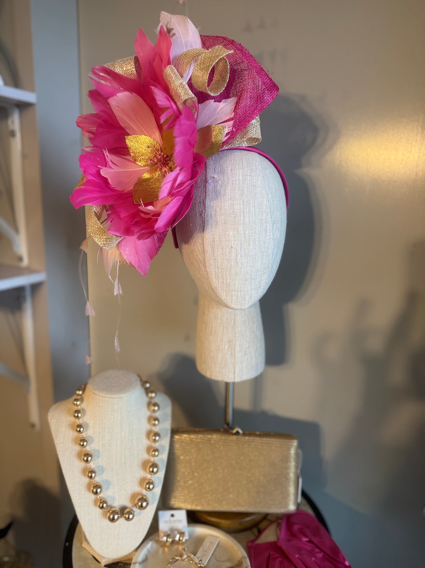 “Sammi” pink & gold statement