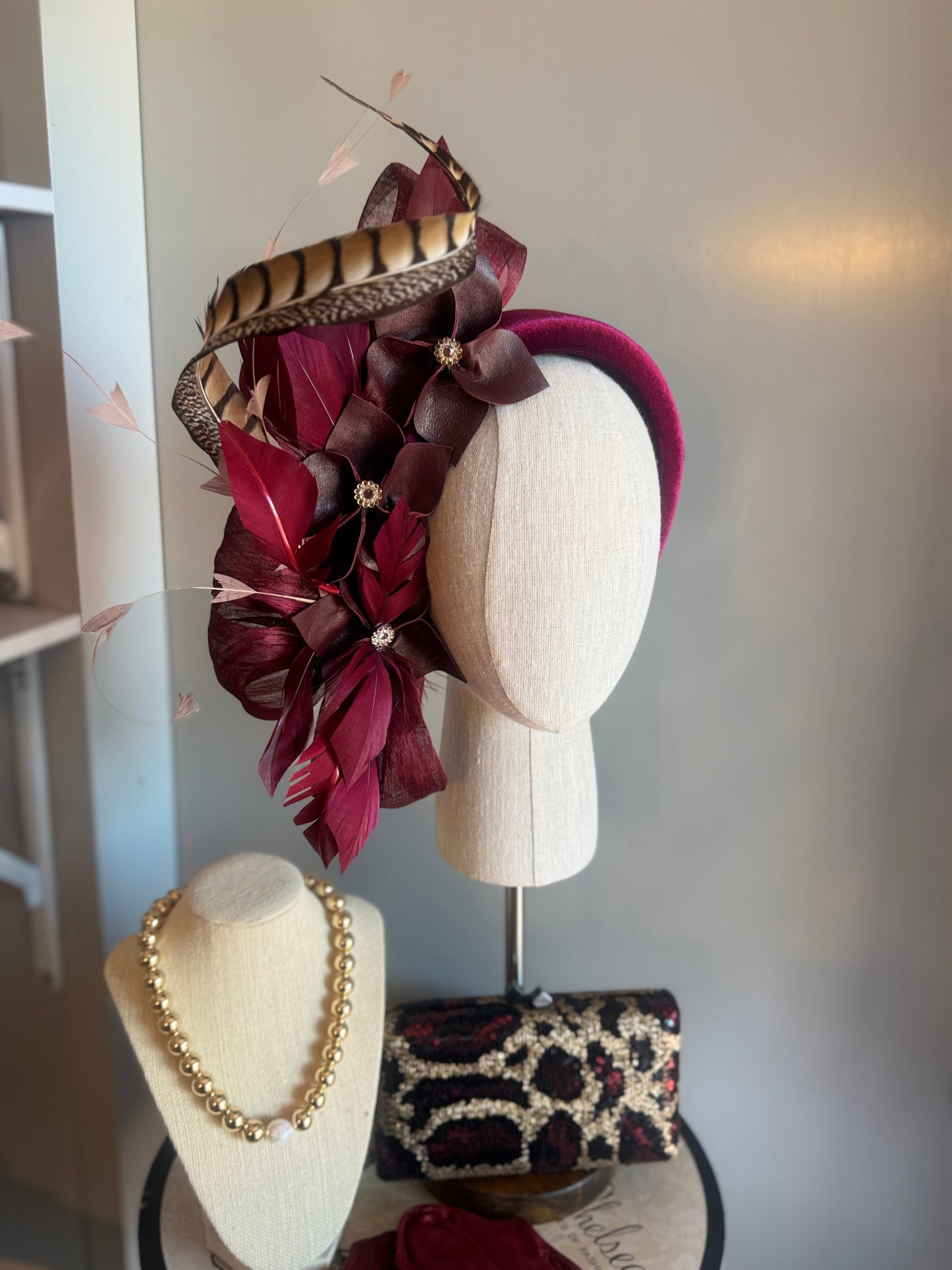 “Ruby” wine burgundy statement