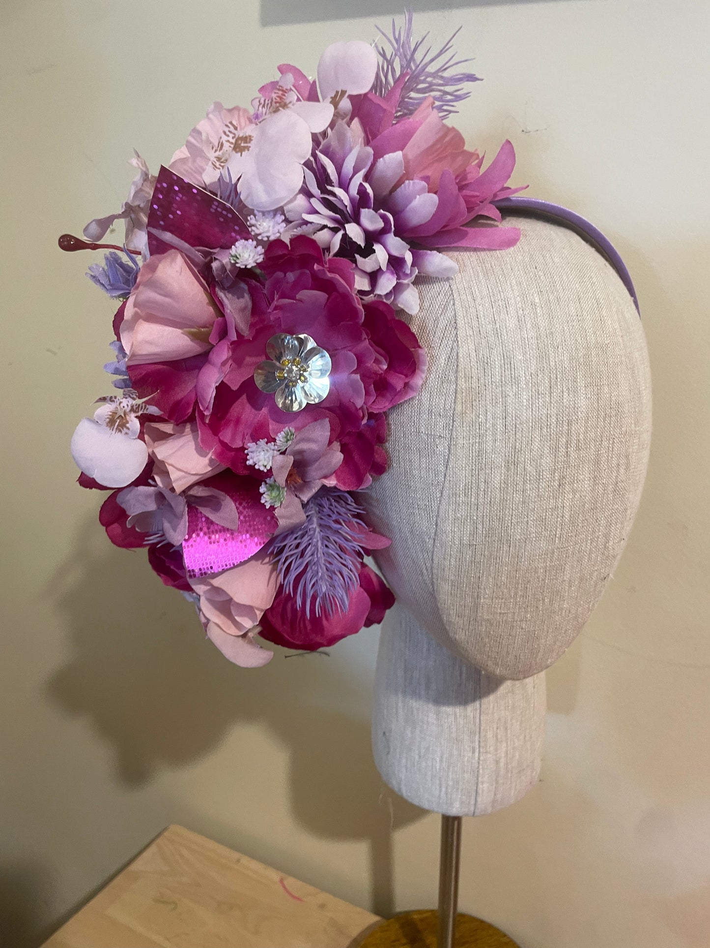 Magenta pink and purple floral