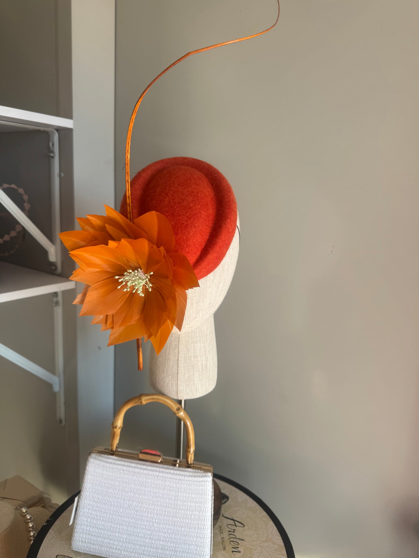 “Glady’s” burnt orange pillbox