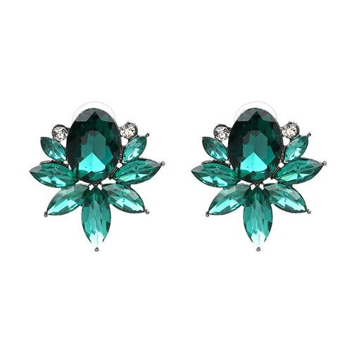 Emerald statement earrings