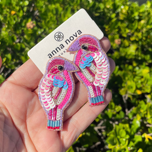 Beaded earrings Birds Anna Nova