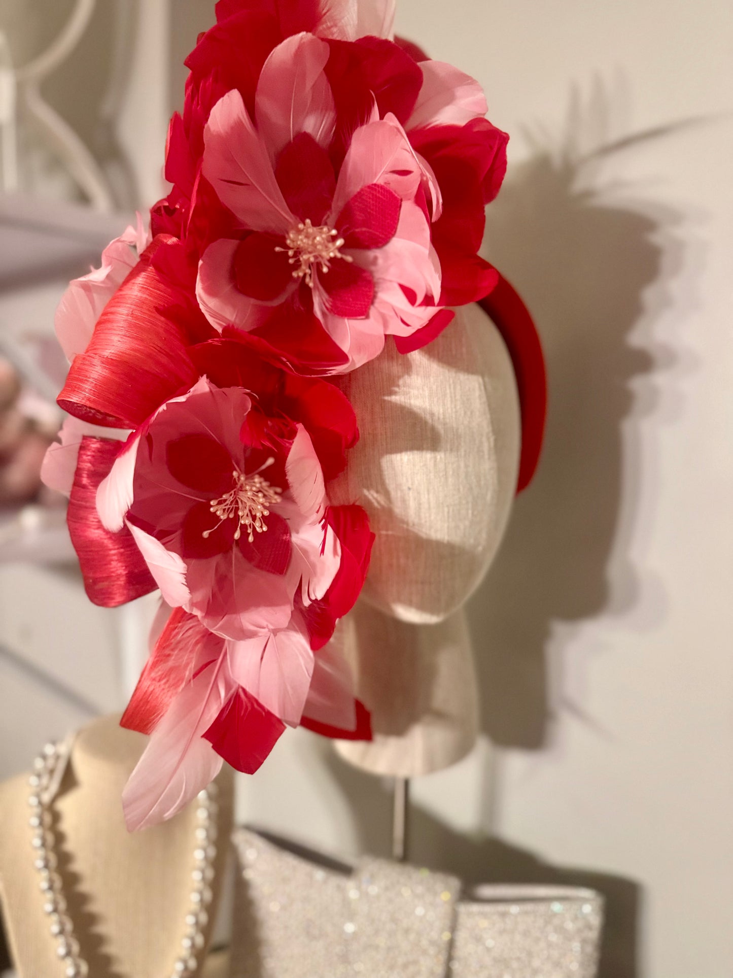 “Mandy louise” red & pink statement