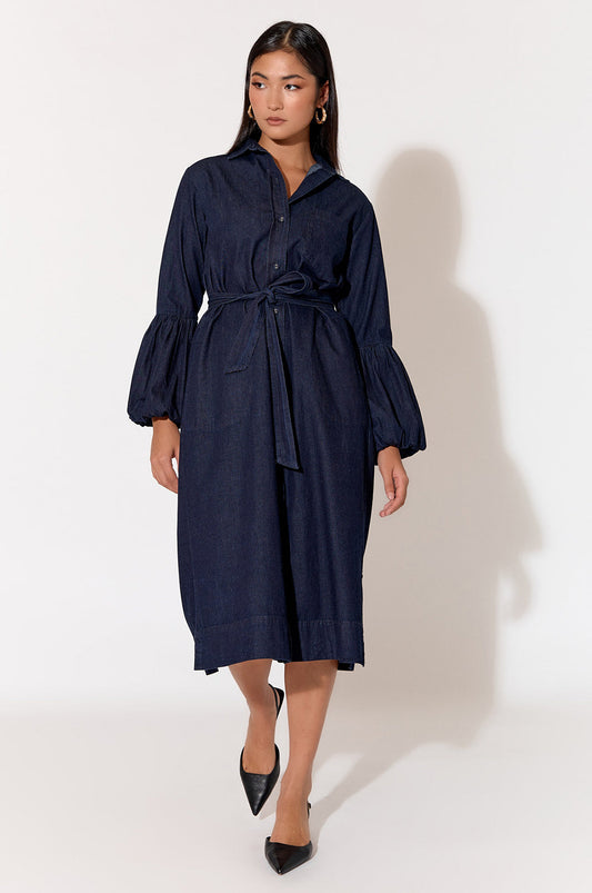 Grace long bubble sleeve denim dress size 10