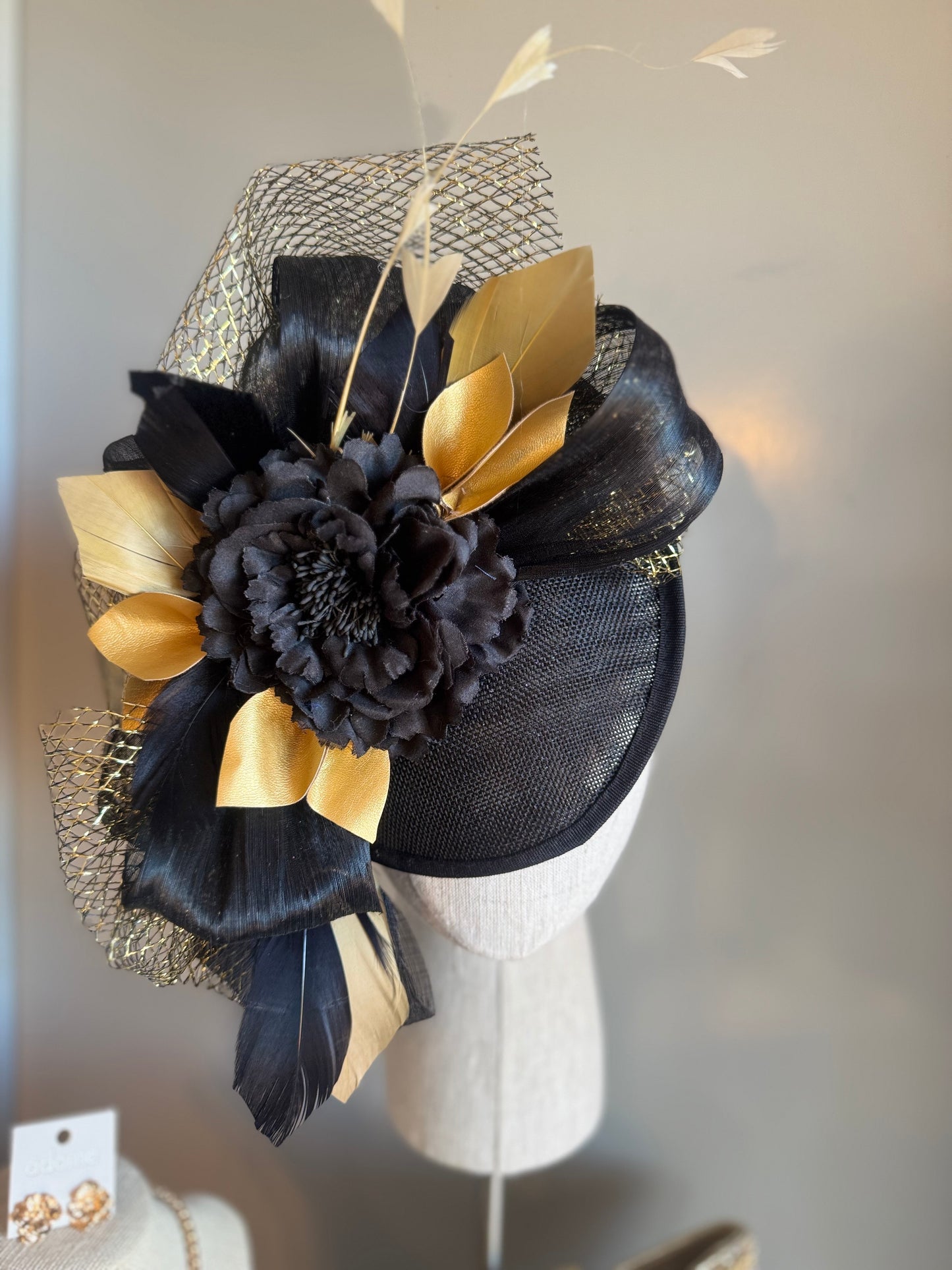 “Samantha” black & gold statement