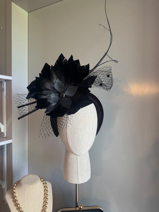 “bobbi” black feather statement