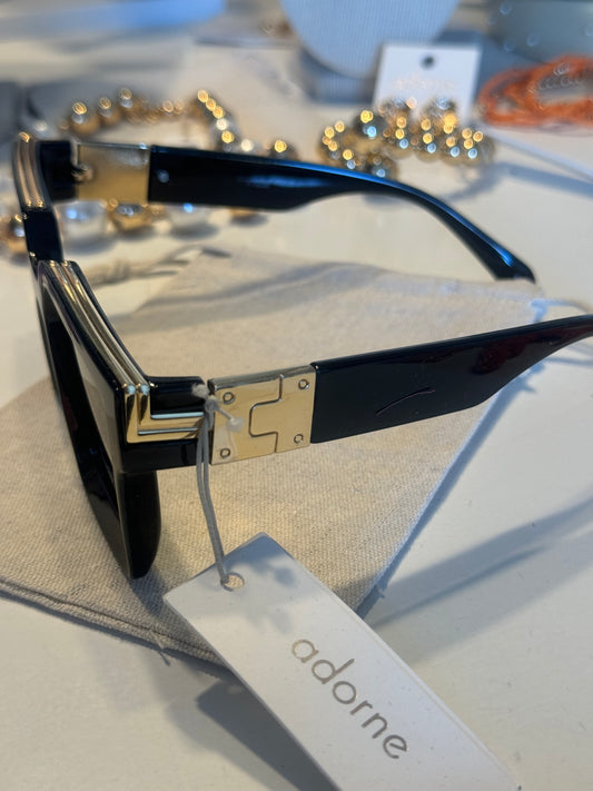 Adorne black/gold sunglasses