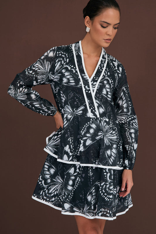 Leslie butterfly print dress size 10