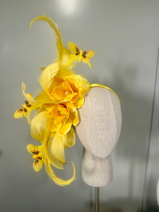 “Neta” yellow feather floral