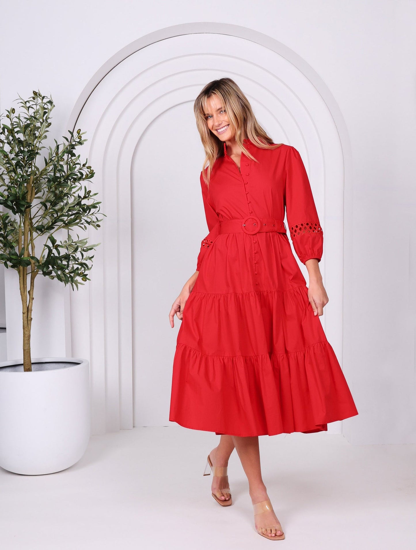 Red Dior dress size 14