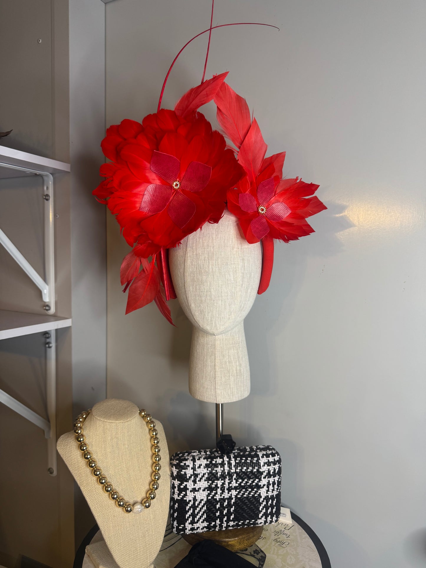 “Kate” Red feather statement