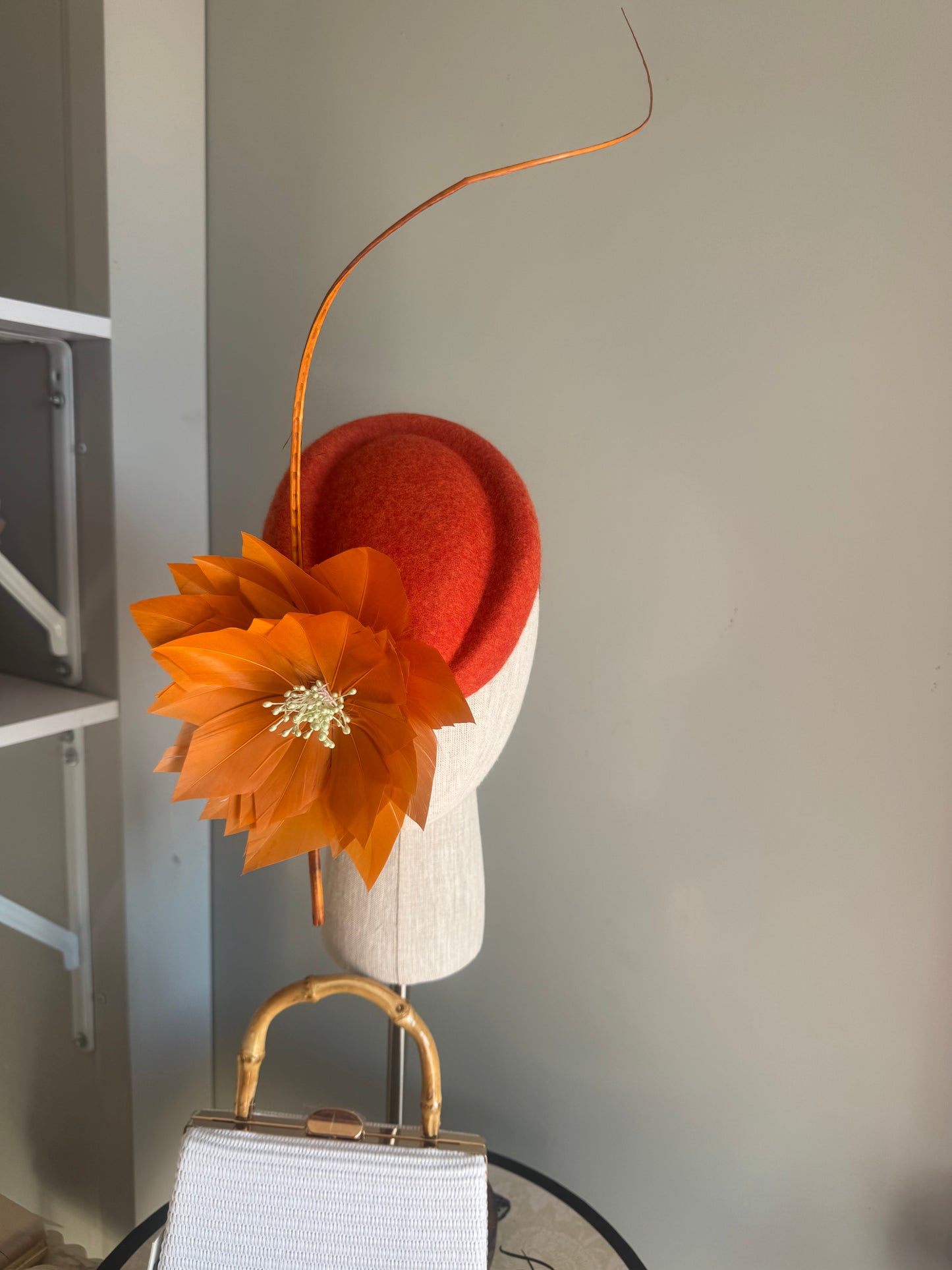 “Glady’s” burnt orange pillbox