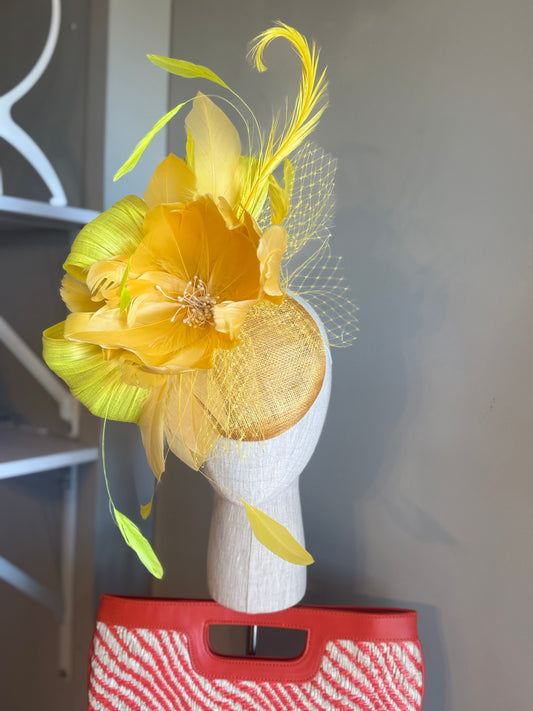 “Faith” yellow feather floral