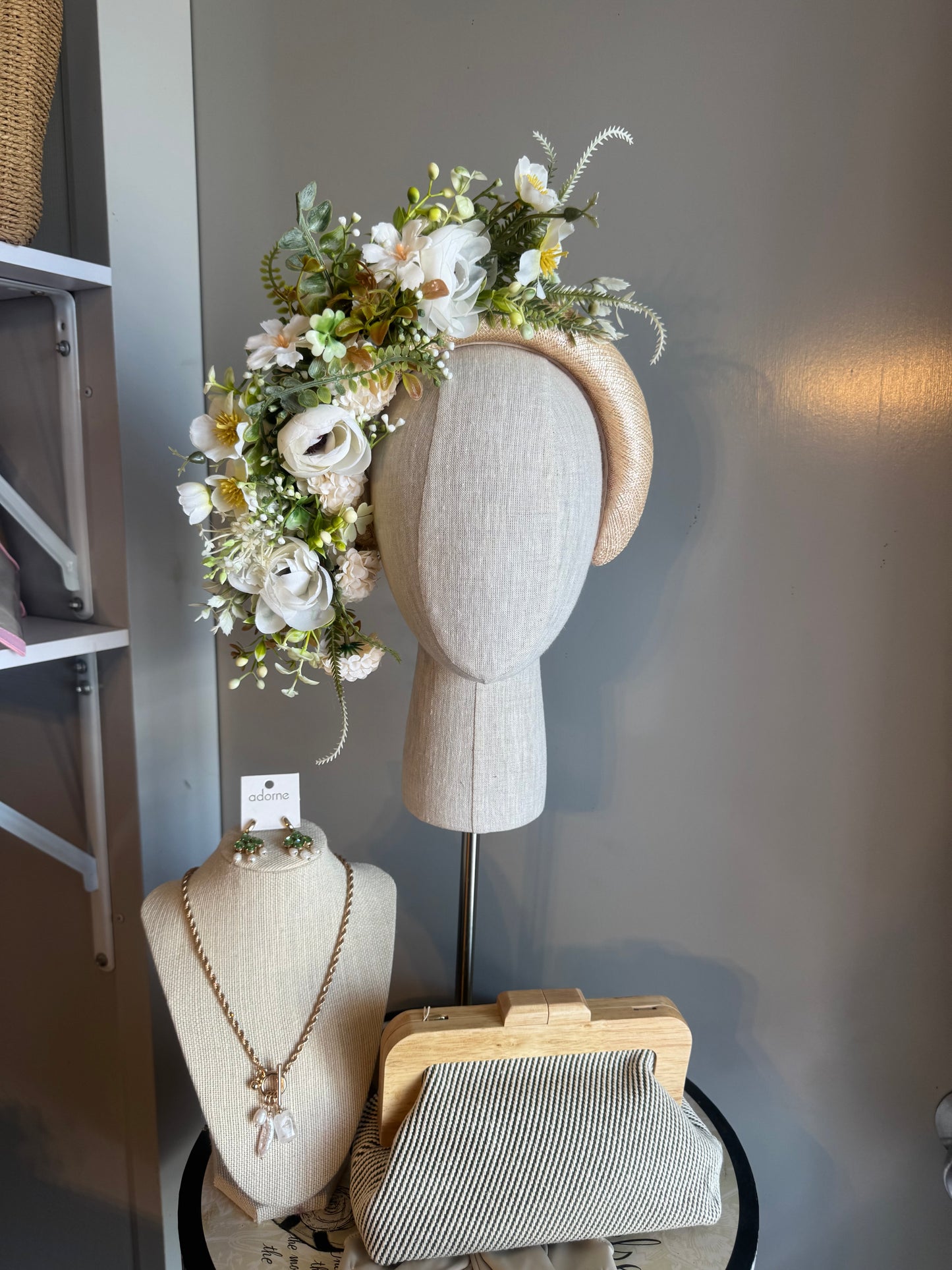 “Chelsea” floral statement sinamay headband