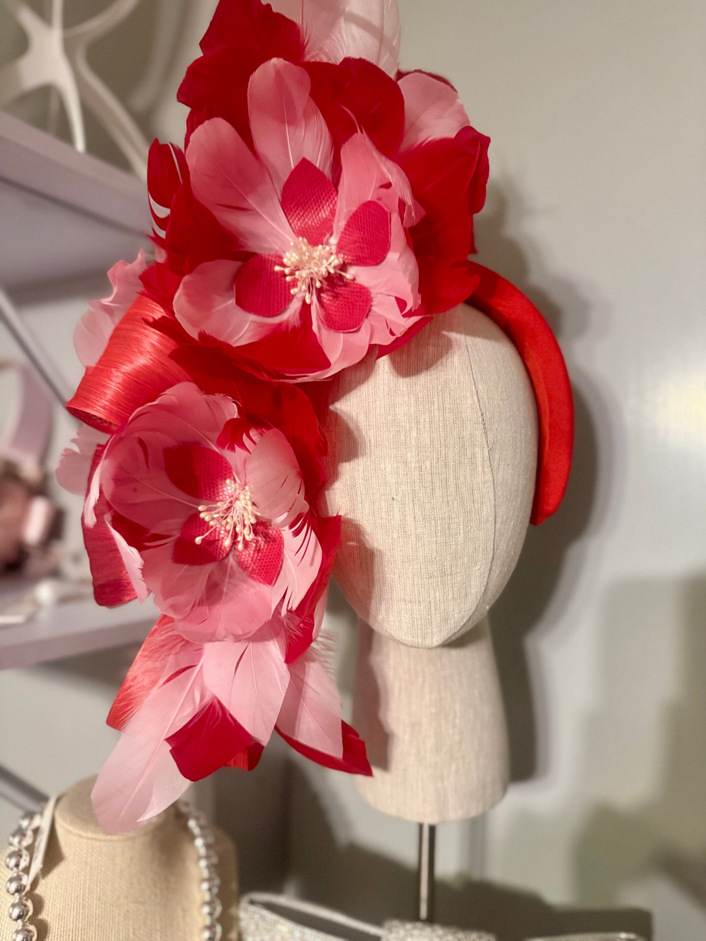 “Mandy louise” red & pink statement