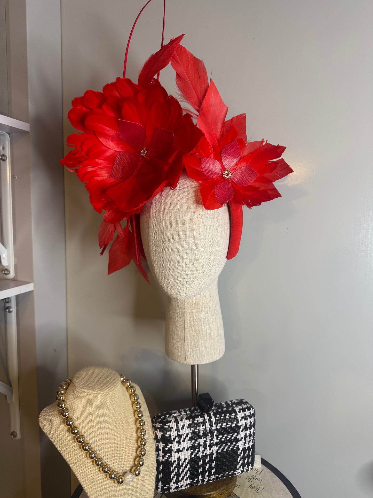 “Kate” Red feather statement
