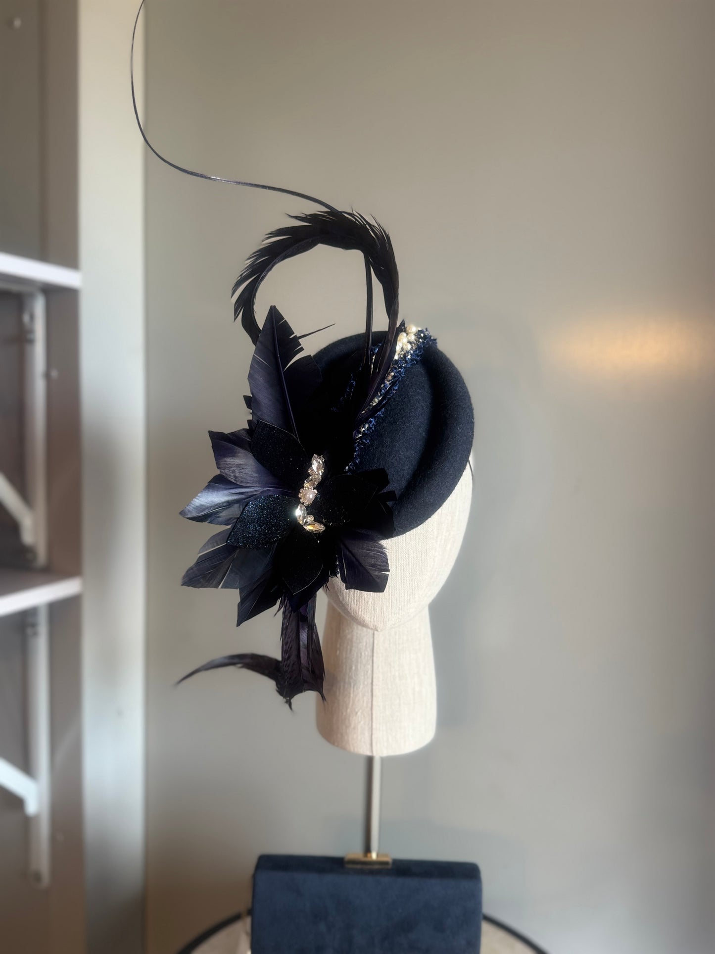 “Felicity” Navy pillbox statement