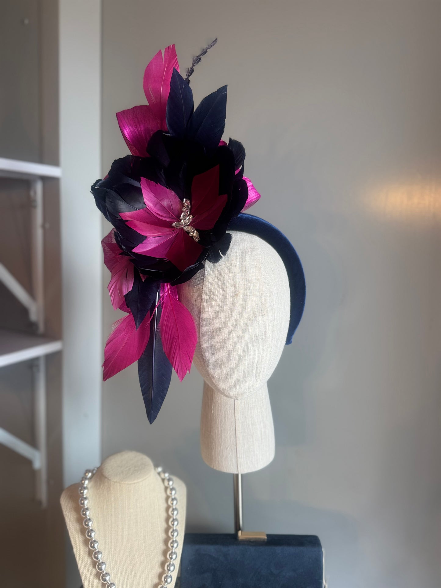 “Catherine” Navy & Magenta statement