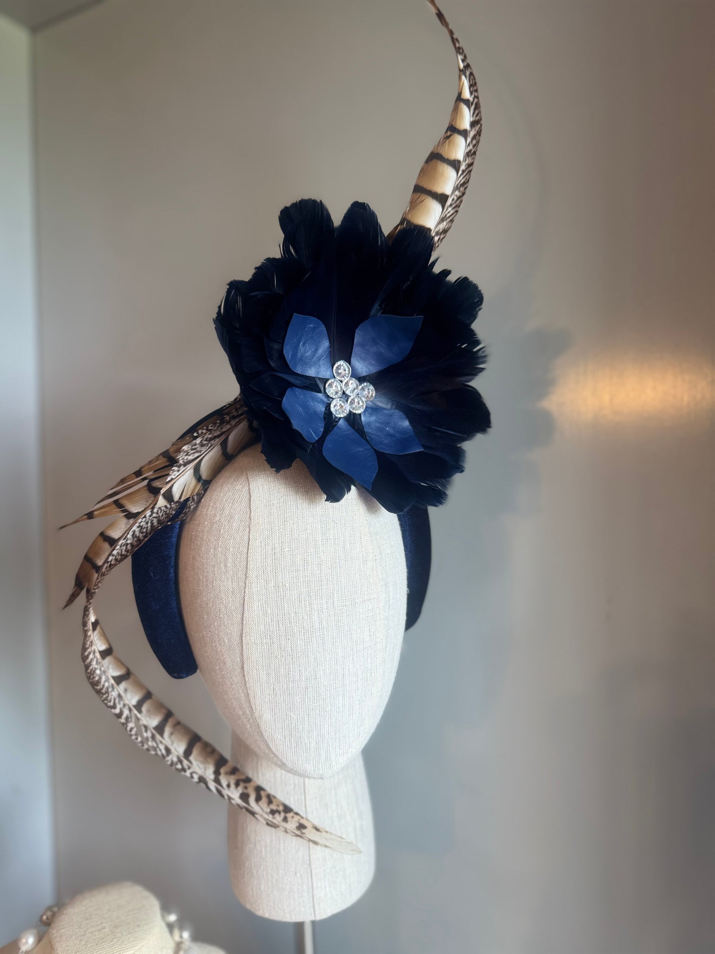 “Taylor” Navy feather statement