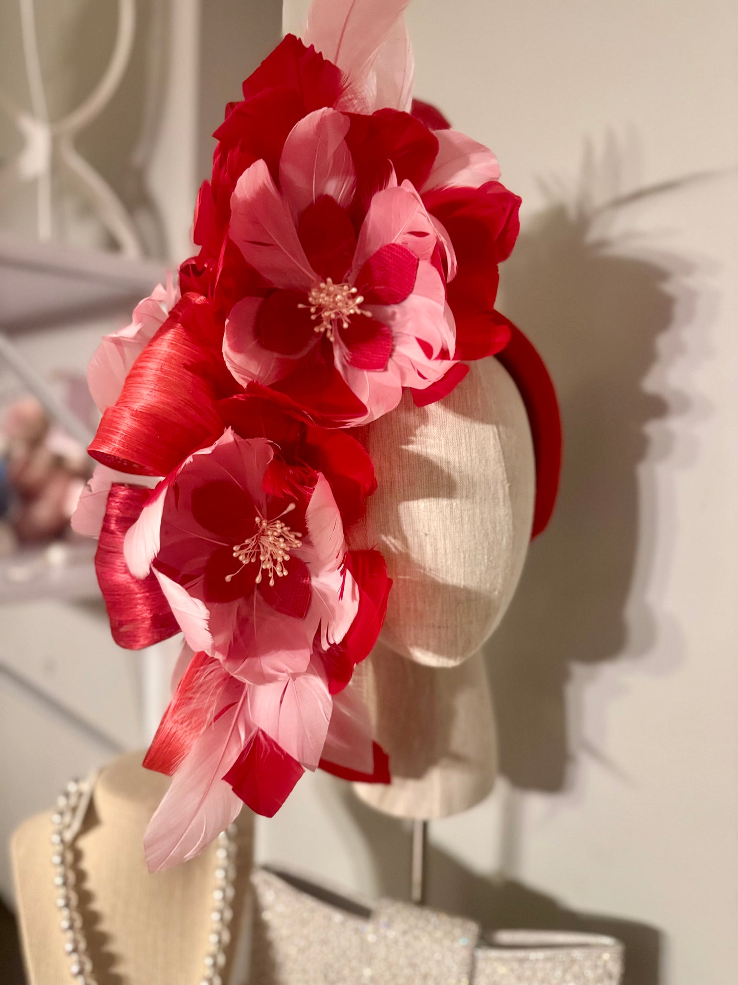 “Mandy louise” red & pink statement