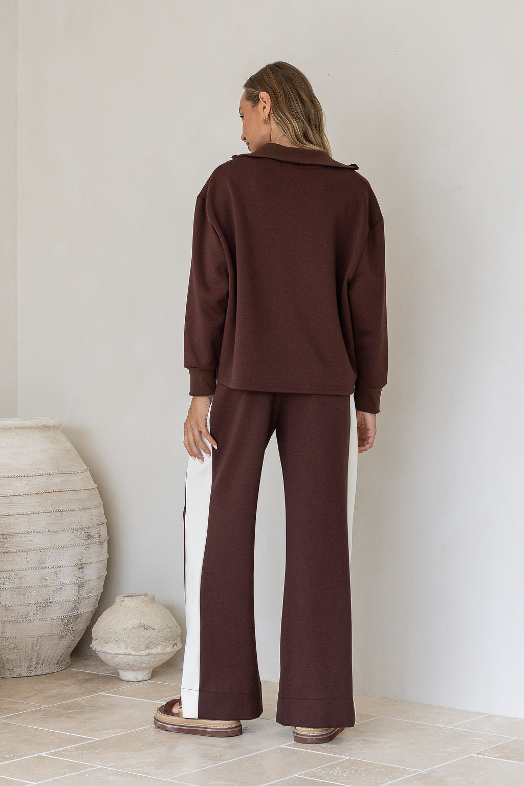 Off duty stripe pants in Coco Size Medium