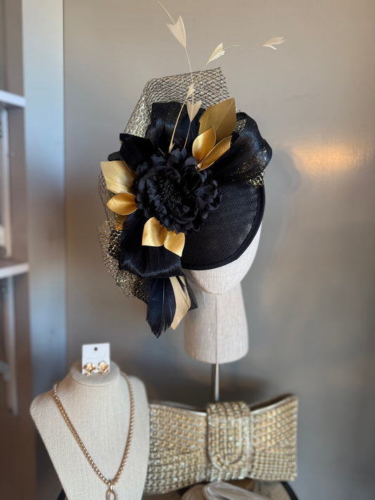 “Samantha” black & gold statement